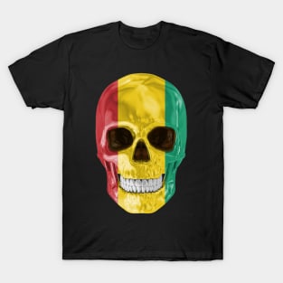 Guinea Flag Skull - Gift for Guinean With Roots From Guinea T-Shirt